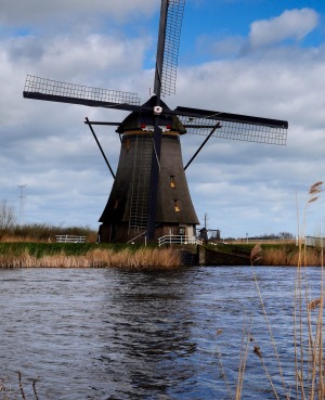 A windmill at Kinderdijk.