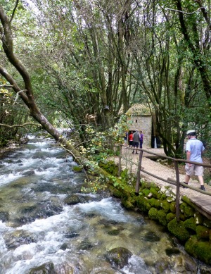 An old water mill on the Ljuta River.