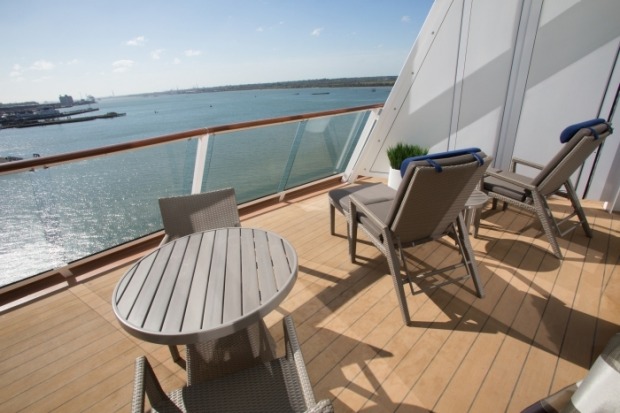 Anthem of the Seas' Royal Family Suite with balcony.