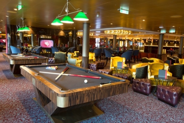 Music Hall pool tables on board Anthem of the Seas.