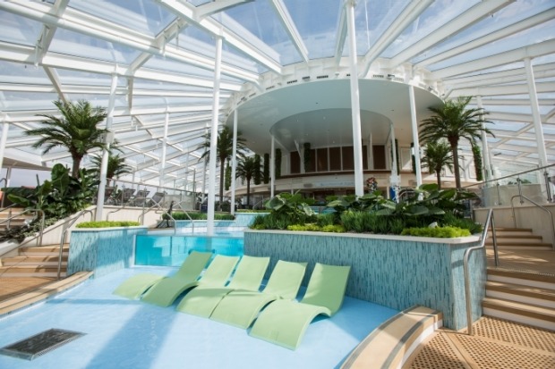 The Solarium on board Anthem of the Seas.