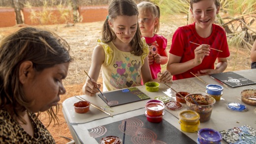 Uluru Shindig dot painting Workshop.