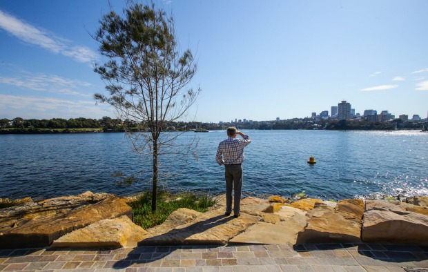 Magnificent views of Sydney Harbour as Sydneysiders enjoying the new public space as Barangaroo Reserve.