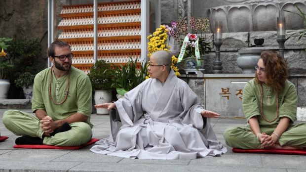 Looking for a calm mind at Myogaksa monastery, South Korea.