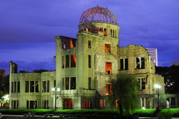 HIROSHIMA, JAPAN: As a memorial to the first atomic bomb blast used in war, this is a very sad site with a strong ...