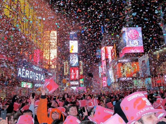 NEW YORK: New Year's Eve in Times Square, New York City.