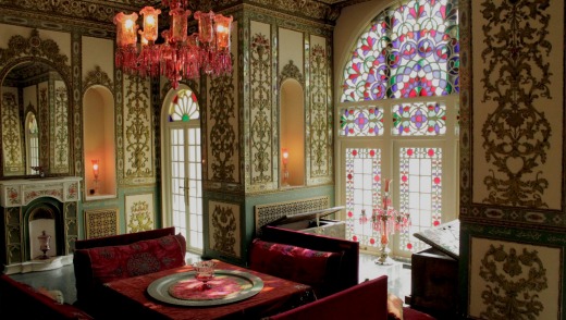 Interior design of Niavaran palace, Tehran, Iran.