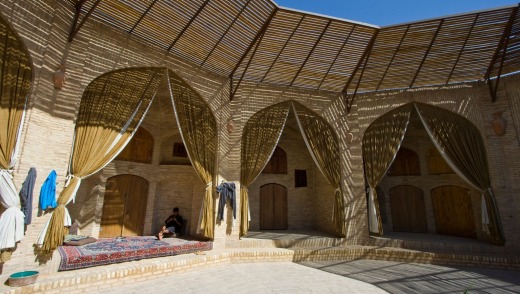 Inside Zein o Din Caravanserai near Yazd Iran.