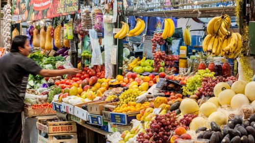 A fruit store in one of Buenos Aires' markets.