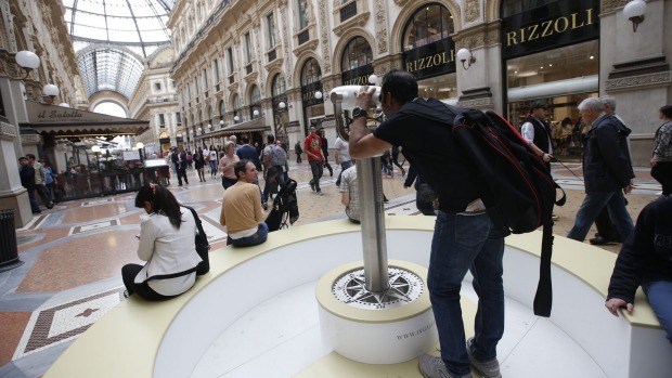 The restored Galleria Vittorio Emanuele II in Milan, Italy. Milan is used to being the centre of attention, albeit in ...