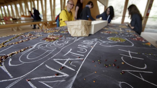 The Slow Food pavilion at the Expo 2015 in Rho, near Milan, Italy.