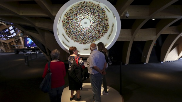 The France pavilion at Expo 2015 in Milan, Italy.