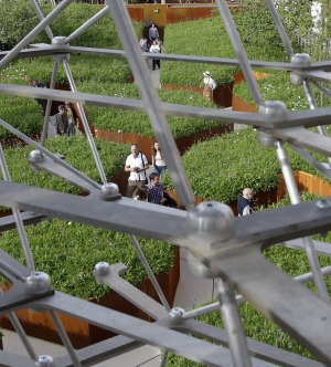 The English pavilion at the Expo 2015 in Rho, near Milan, Italy.