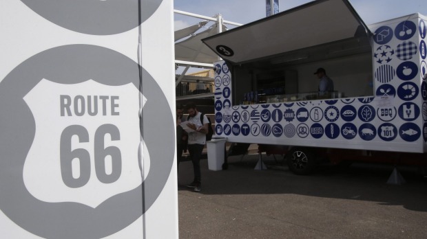 The Food Truck pavillion at the Expo 2015 in Rho, near Milan, Italy.