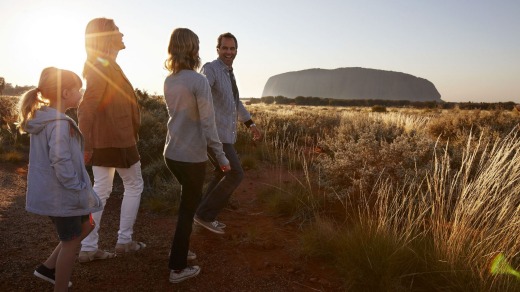 Uluru is a breathtaking sight at dawn.