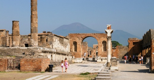 The Temple of Jupiter in Pompeii.