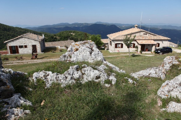 BARTOLI: A narrow winding road climbs more than 1000 metres to Bartoli, a stone villa in the hilltop village of Patrico ...