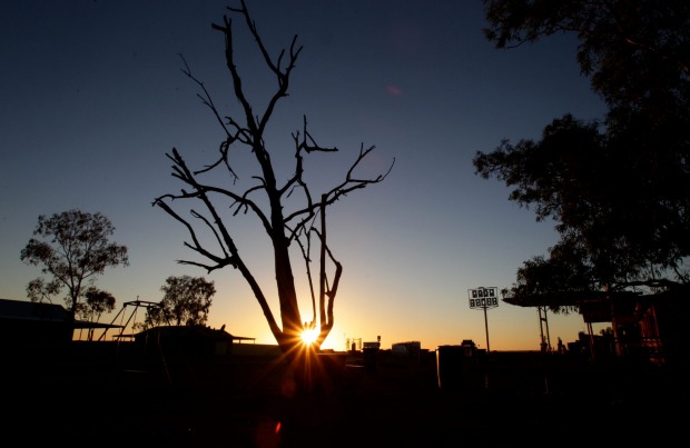 Sunrise in Oodnadatta.