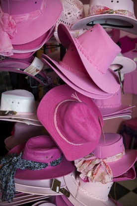 Hats at the Pink Roadhouse.