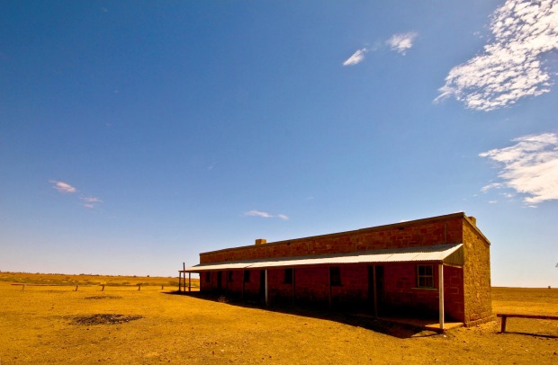 The old Ghan railway station ruins.