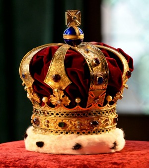 The Hanoverian royal crown  at Marienburg Castle near Pattensen, Germany. Prince Ernst August of Hanover presented the ...
