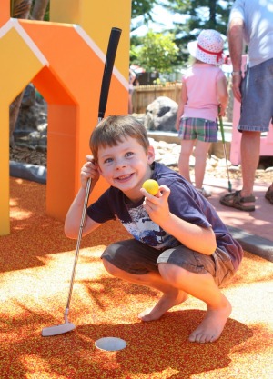 Mini golf is popular with the kids at Summerland House.