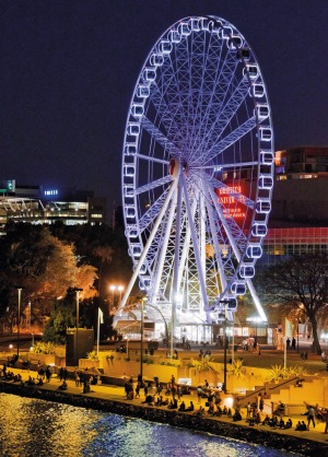 You can see for miles from the top of the Wheel of Brisbane.