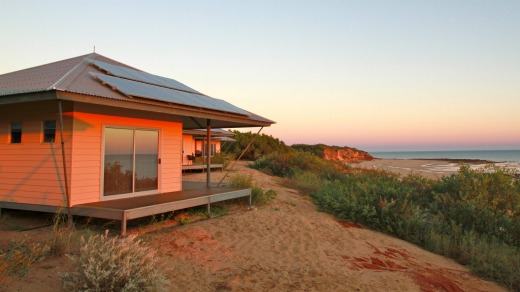 Eco Beach villa at dawn, Broome.