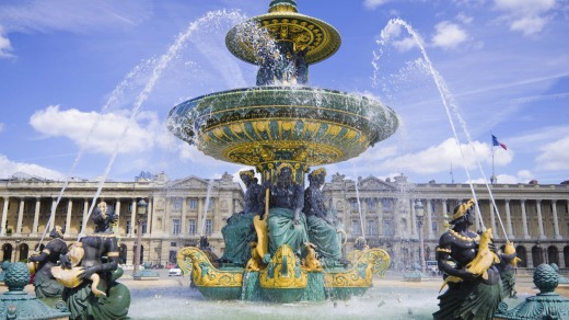 Fontaine des Mers in the  Place de la Concorde in Paris.