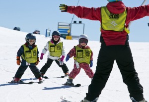 Group lessons help children make friends as well as master skiing skills.