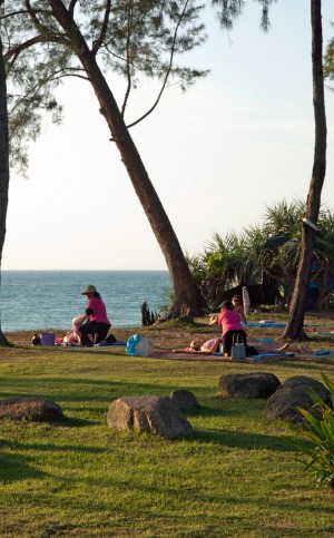 "Me" time: Late afternoon Thai massages on Mai Khao Beach, Phuket.