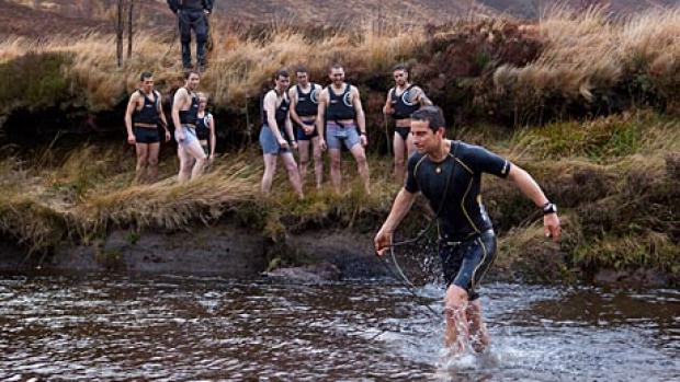 Bear Grylls shows how it's done at his Survival Academy.