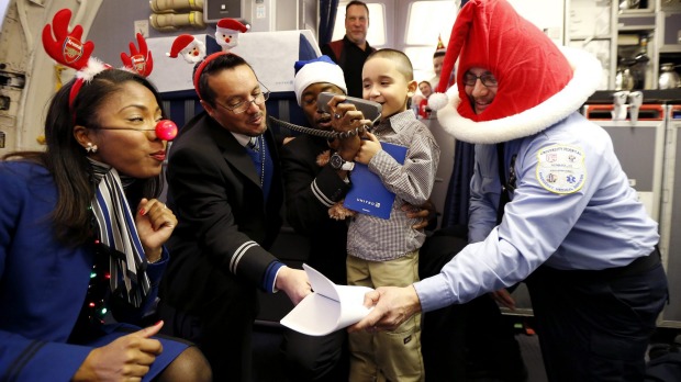 United Airlines' Fantasy Flight in the US took a group of sick children from Newark Liberty International Airport to ...
