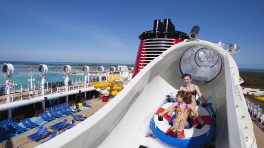 The water coaster on board Disney Dream.