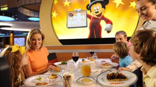 Family dining is sorted on the Disney Fantasy.