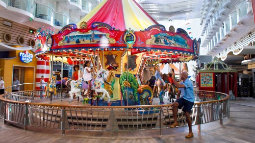 A carousel keeps the kids entertained on the Oasis of the Seas.