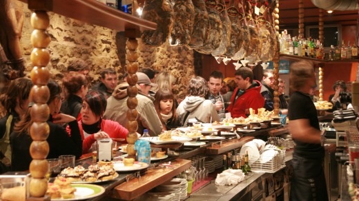 A tapas bar in Spain -  a country that takes its cuisine seriously.