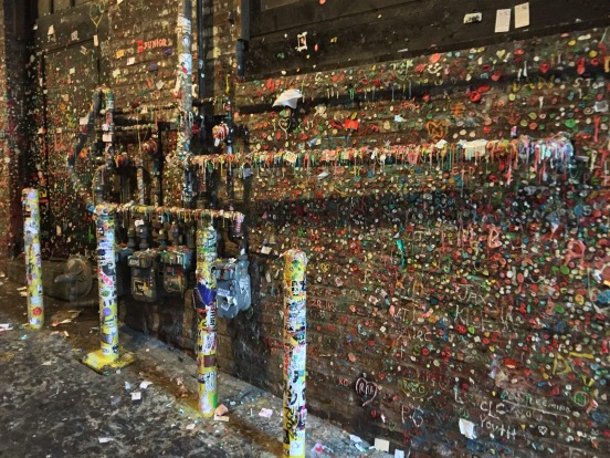 Seattle's infamous gum wall.