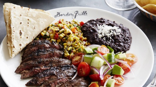 Grilled skirt steak.