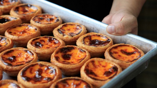 Portuguese tarts at Lord Stow's original bakery in Coloane, Macau.