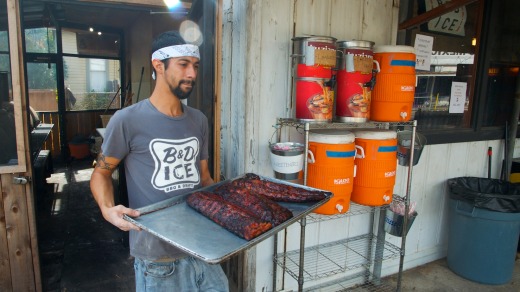 Barbecued beef brisket from B&D ice house.