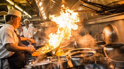 Hot stuff in the kitchen at Yung Kee.