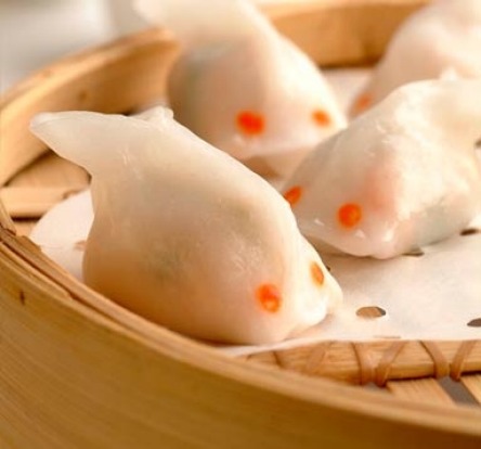 Gold fish dumplings served at Yank Sing restaurant in San Francisco.