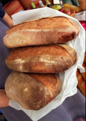 Freshly baked bread from Newrybar.