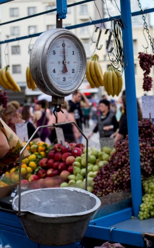 Fresh produce on offer in Athens.