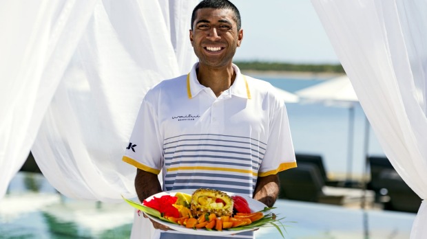 Fruit platter served with a smile.