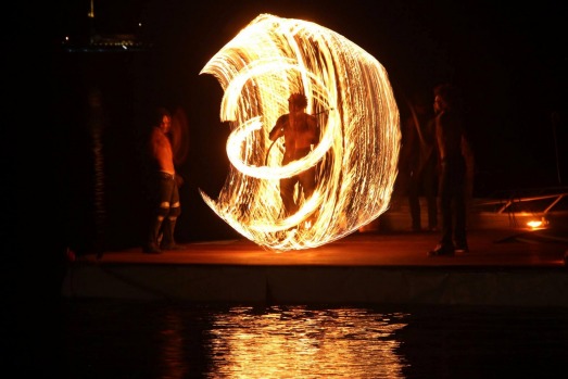 Fire show at Au Fare.