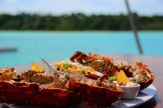 Lobster by the water at Au Fare.