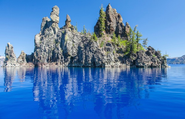 Phantom Ship in Crater Lake, Oregon.