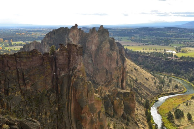 Aerial view of Smith Rock, Oregon.